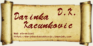 Darinka Kačunković vizit kartica